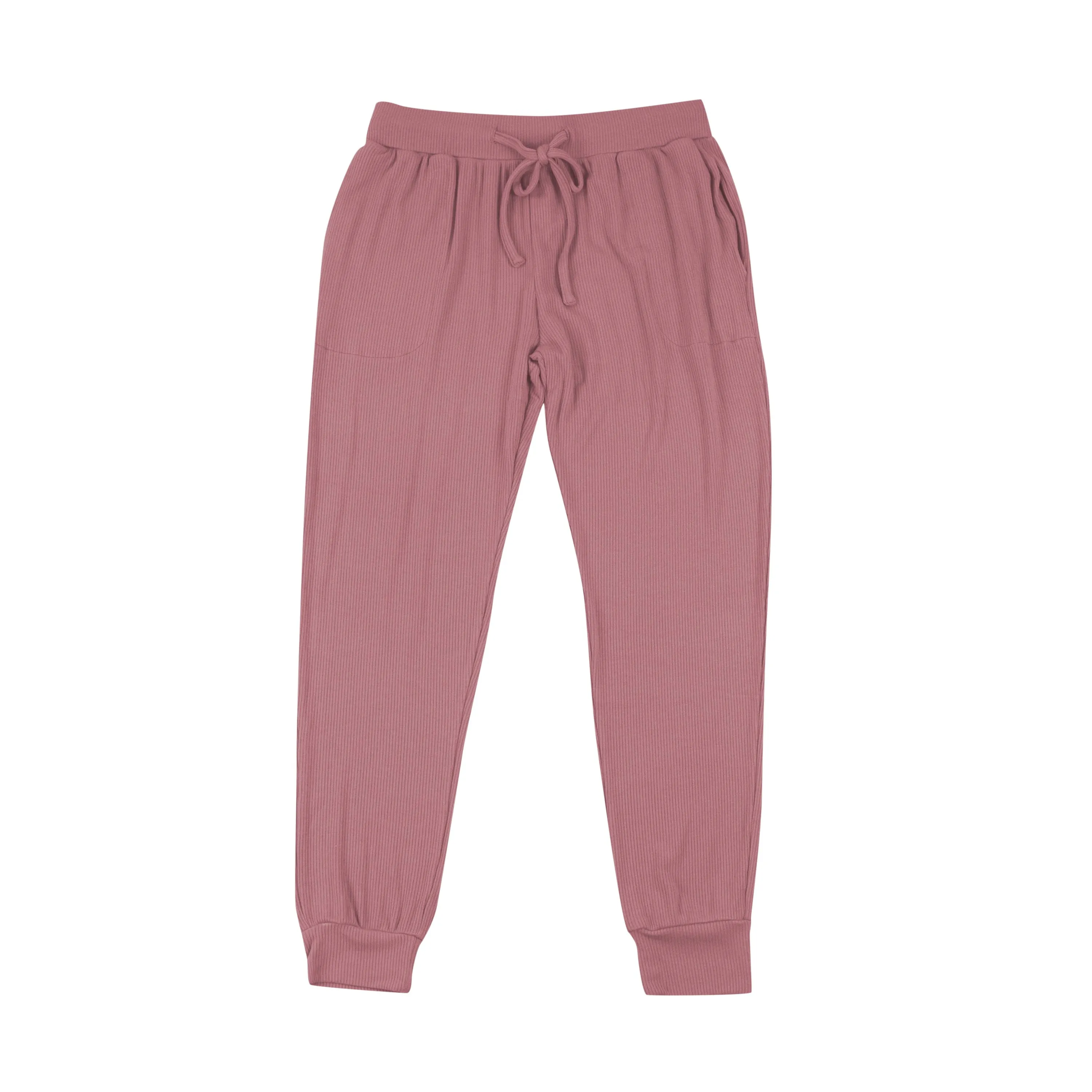 Women's Dusty Rose Ribbed Jogger Pant