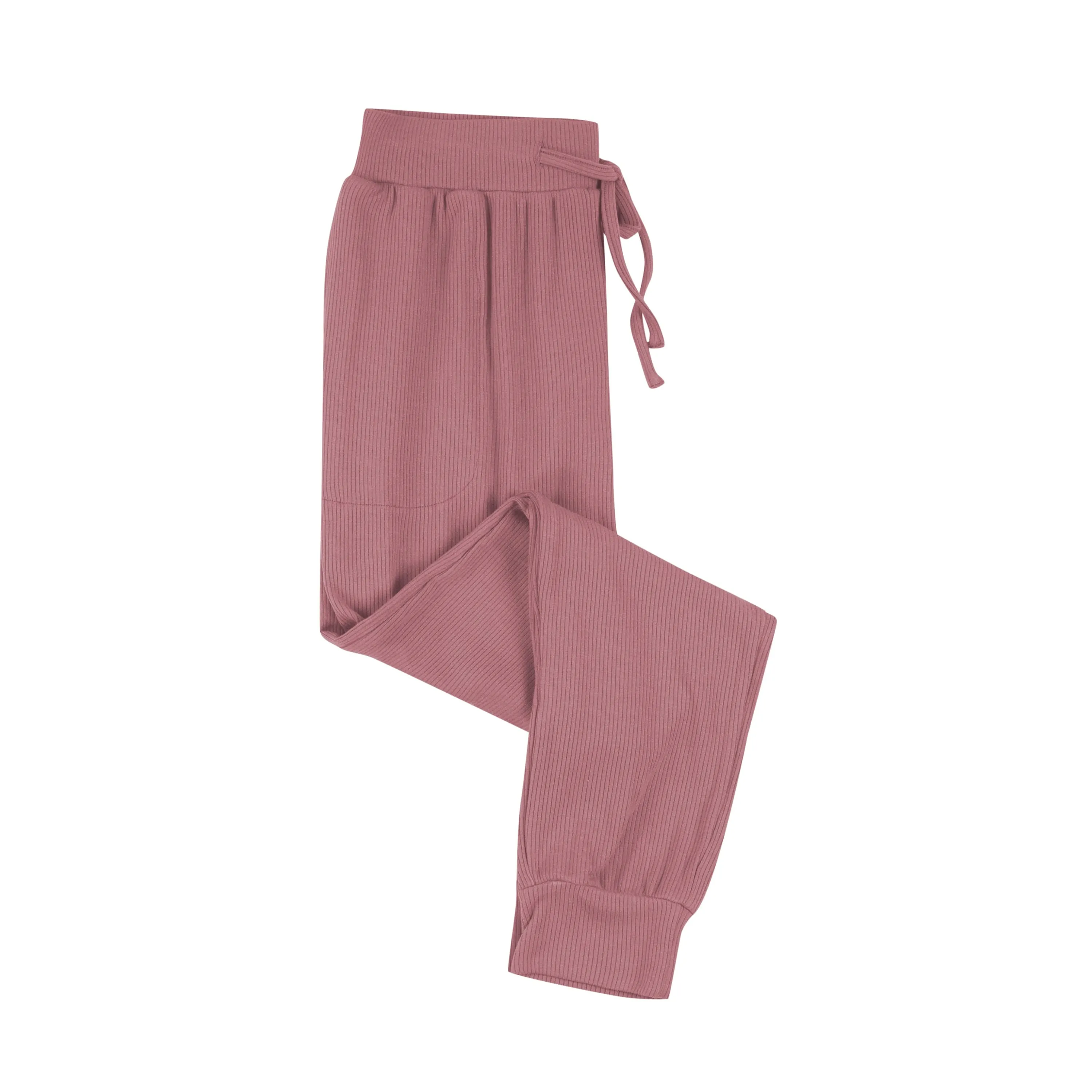 Women's Dusty Rose Ribbed Jogger Pant