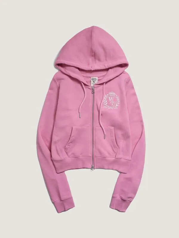 Women's Emblem Hood Zip Up (4 Colors) | WHO.A.U WHMZD2225F