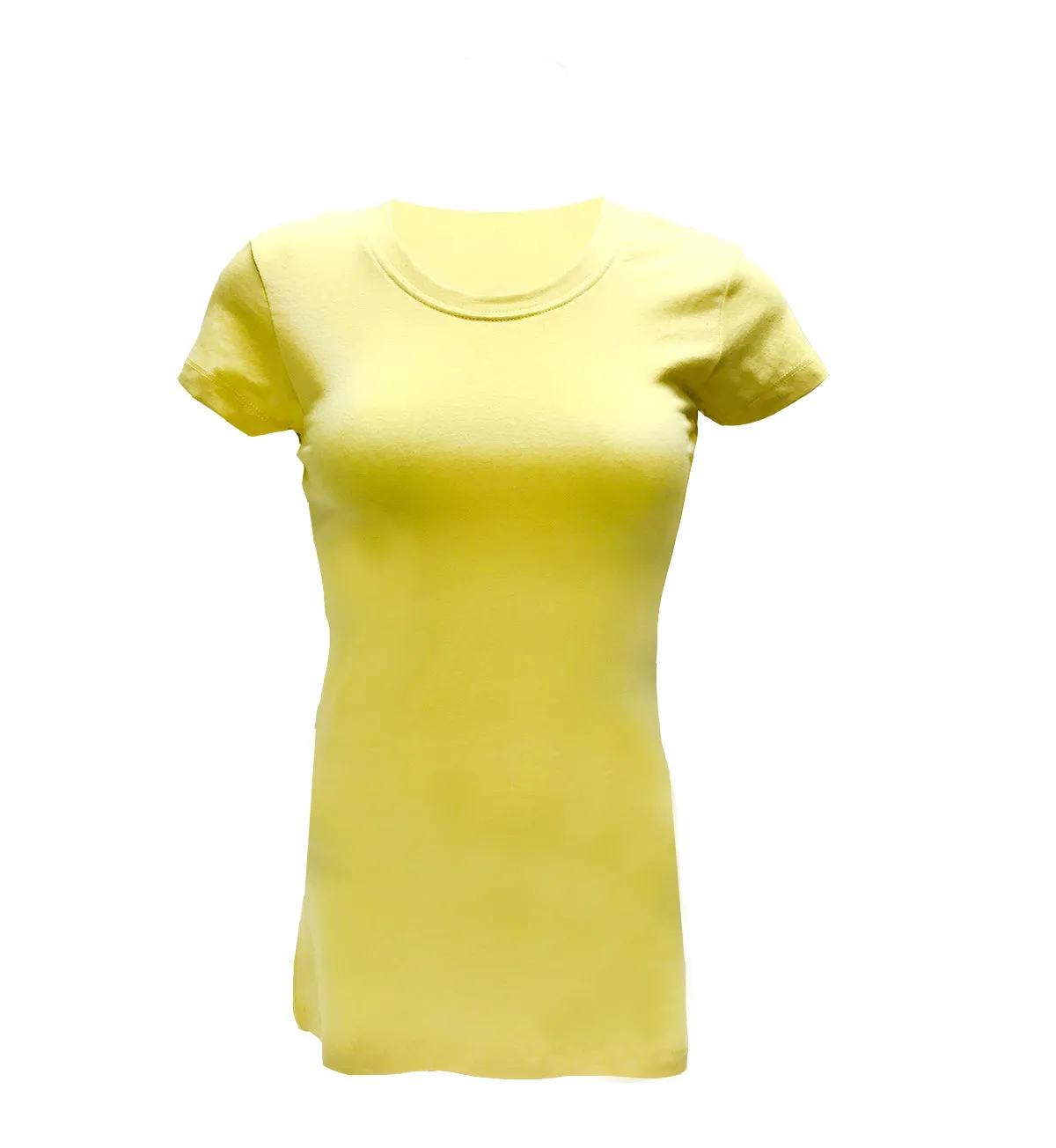 Women's Plain Crew Neck T-Shirt - 15 Color Options | Black, Yellow