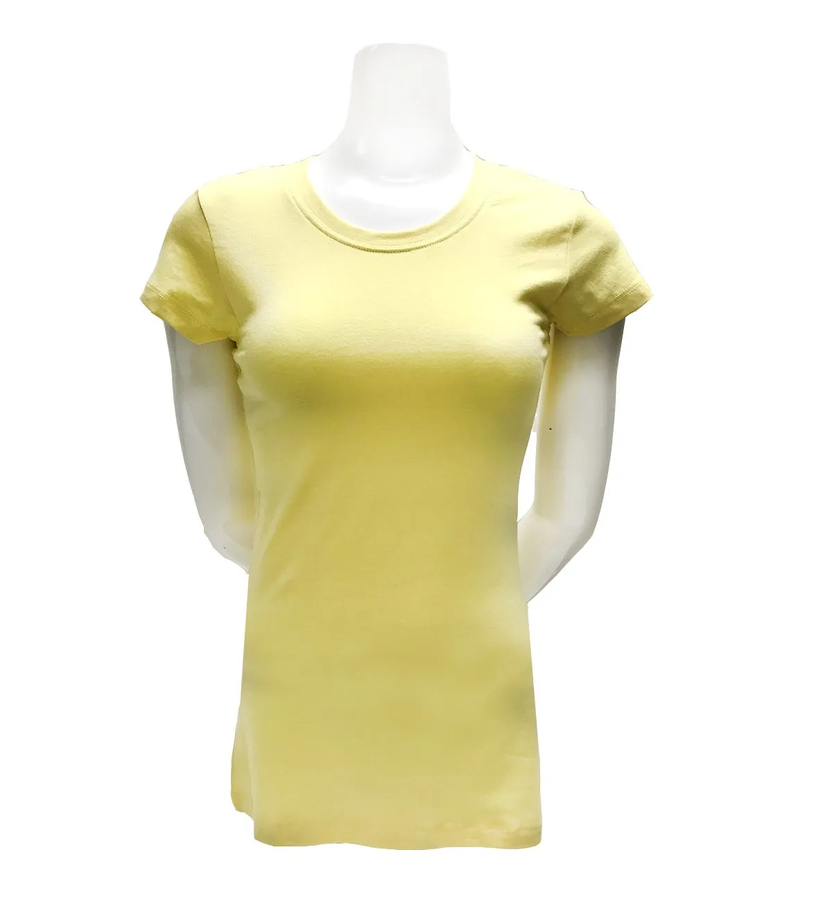 Women's Plain Crew Neck T-Shirt - 15 Color Options | Black, Yellow