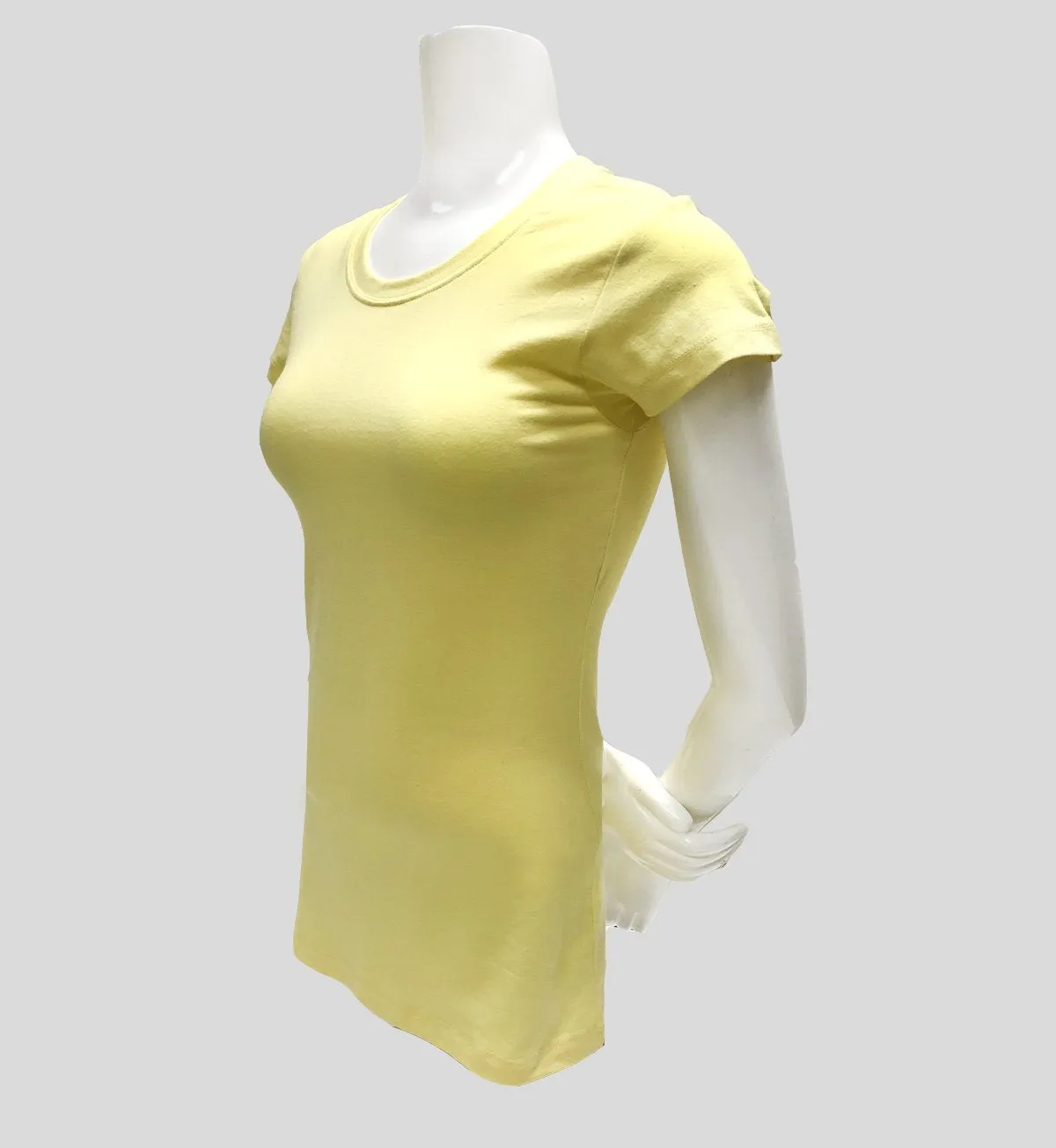 Women's Plain Crew Neck T-Shirt - 15 Color Options | Black, Yellow