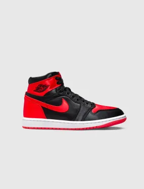 Women's Satin Bred Air Jordan 1 Retro Hi OG